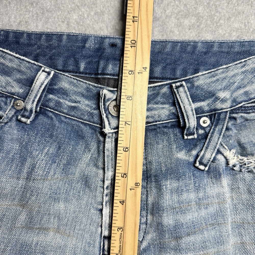 Diesel Jeans Men 31x34 Reslim Slim Straight Light Wash Whiskered Y2K Italy 00796 - Picture 12 of 15